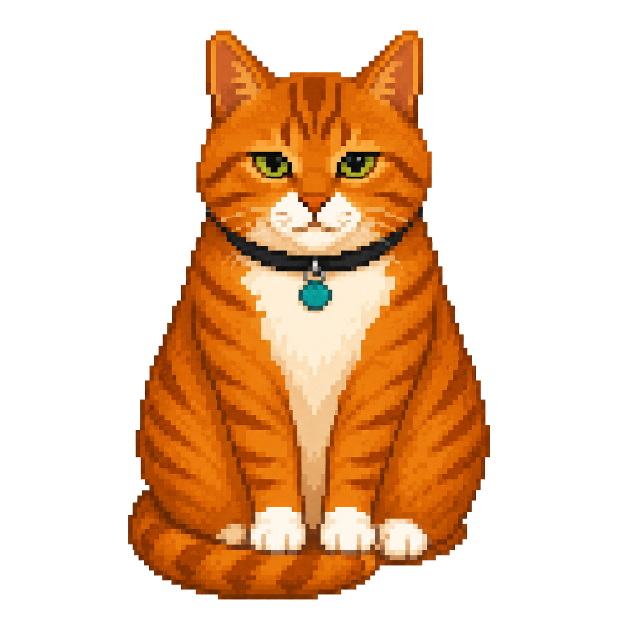 Hobbes the orange tabby cat sitting